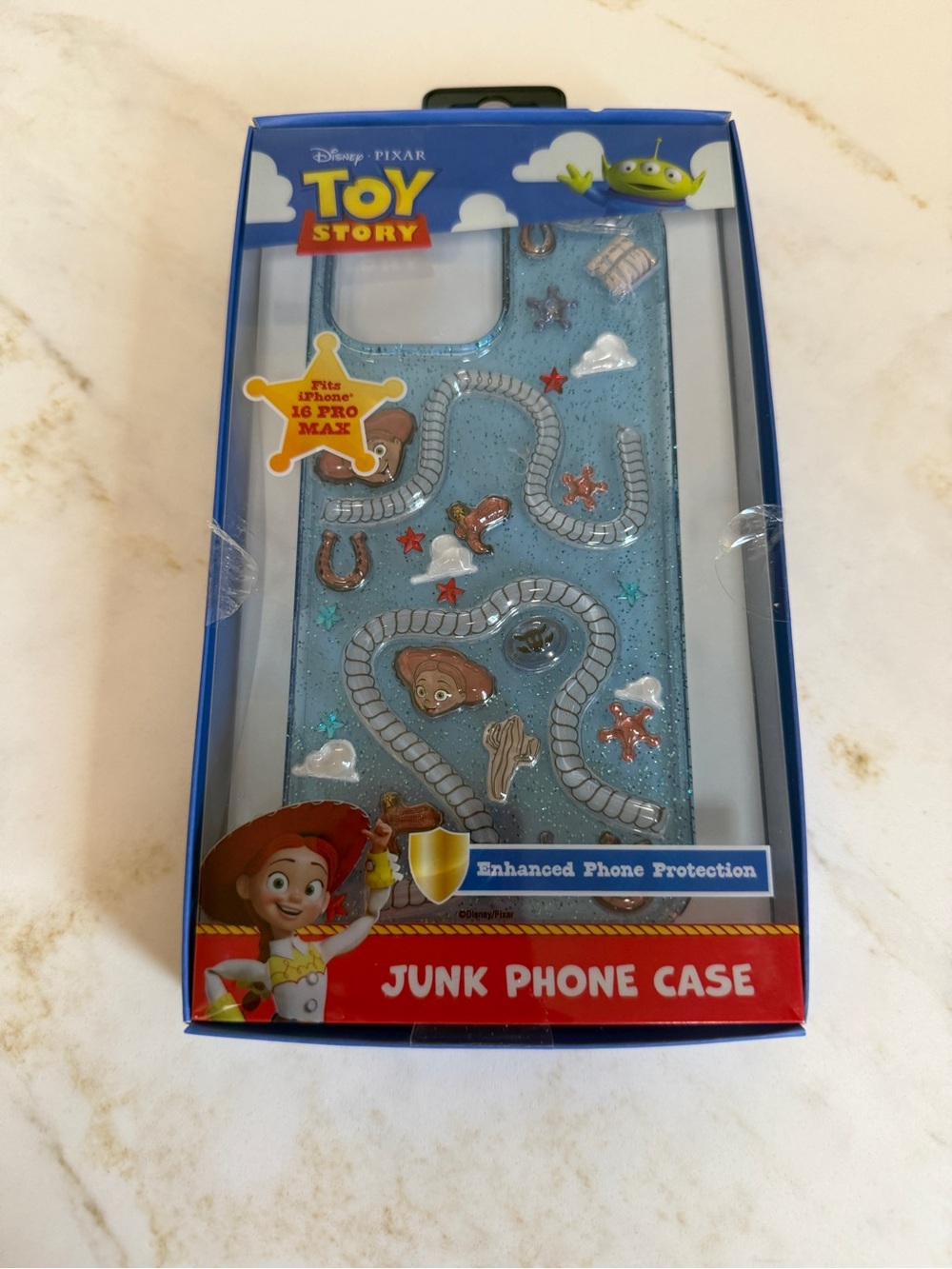 Toy Story iPhone Case 16 Pro Max - Blue glitter